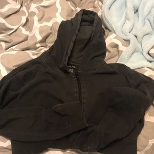 ♡ cute black zip up hoodie NWOT ♡